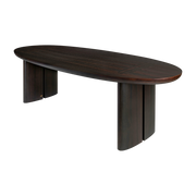 Table à manger ovale en bois marron 270 x 105 cm Durban - Versmissen