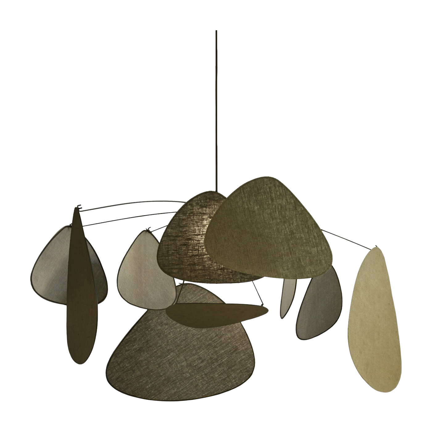 Suspension en lin kaki et noir 110 cm Screen - The Cool Republic x Market set