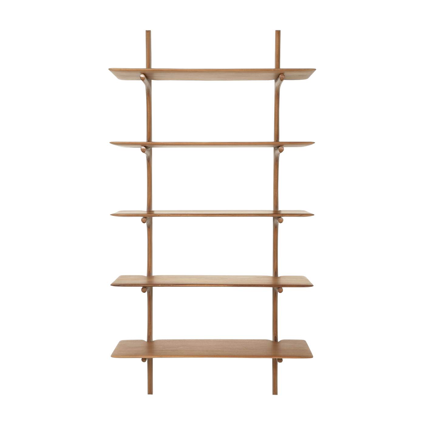 Estantería de pared de 5 niveles de caoba maciza 100 x 35 x 196 cm PI - Ethnicraft Accessories