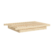 Somier con 4 cajones en pino natural 199 x 176 x 25 cm Kanso - Karup Design