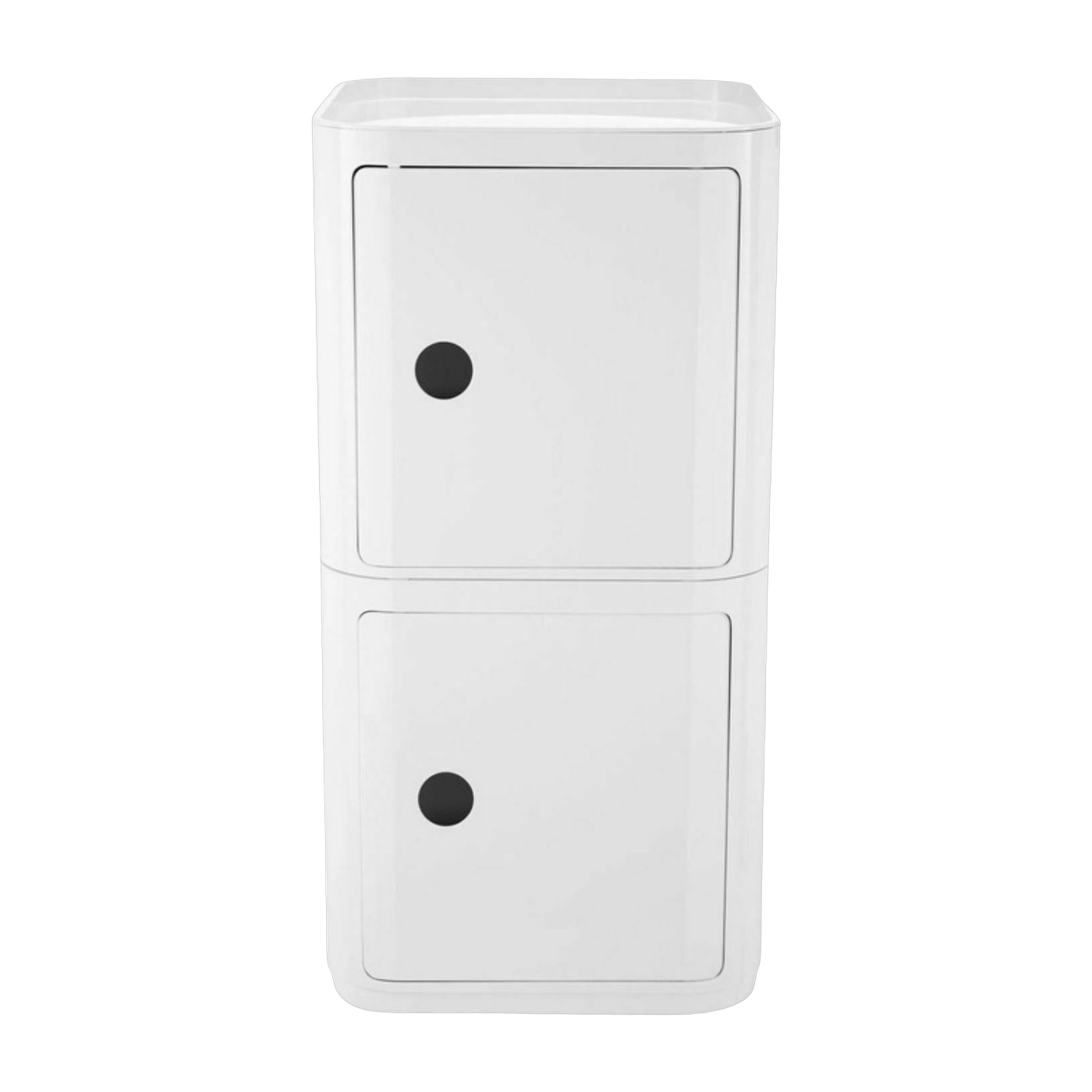 طاولة بجانب السرير بأبواب مربعة بيضاء Componibili Classic Big - Kartell