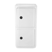 Storage 2 square doors white Componibili Classic Big - Kartell