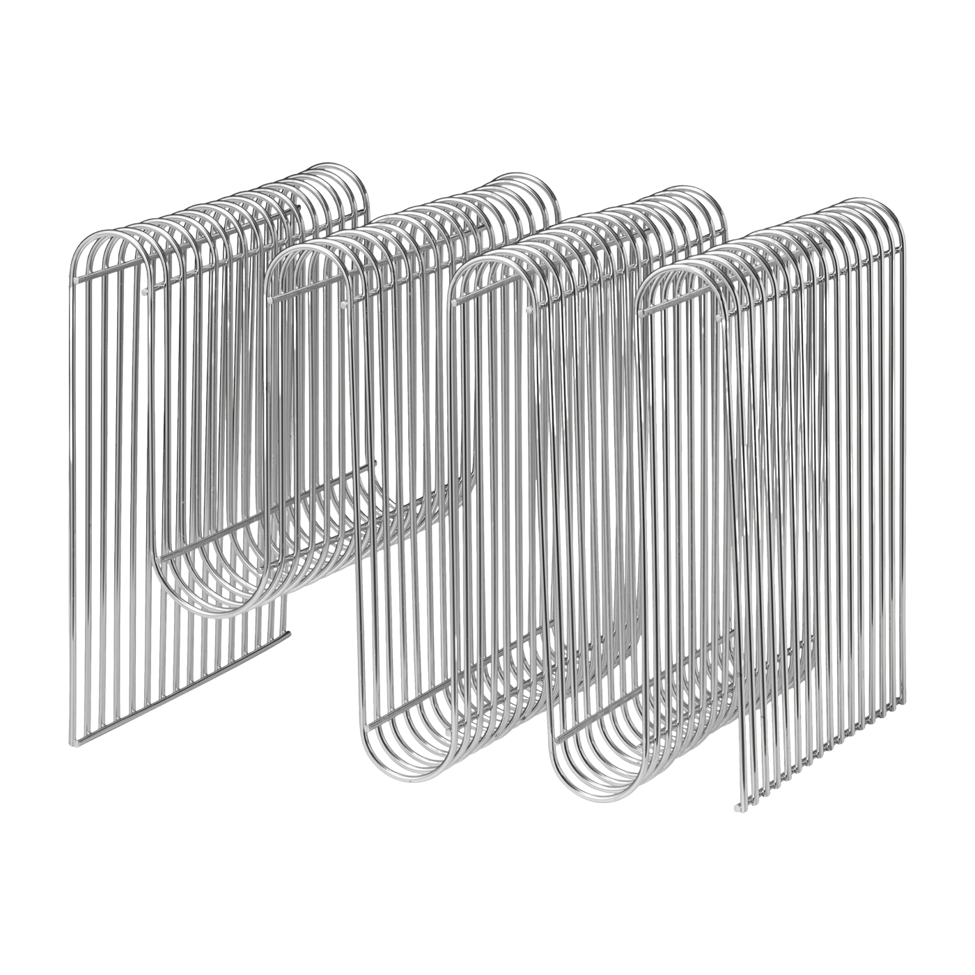 Range-magazine design argenté 40 cm Curva - AYTM