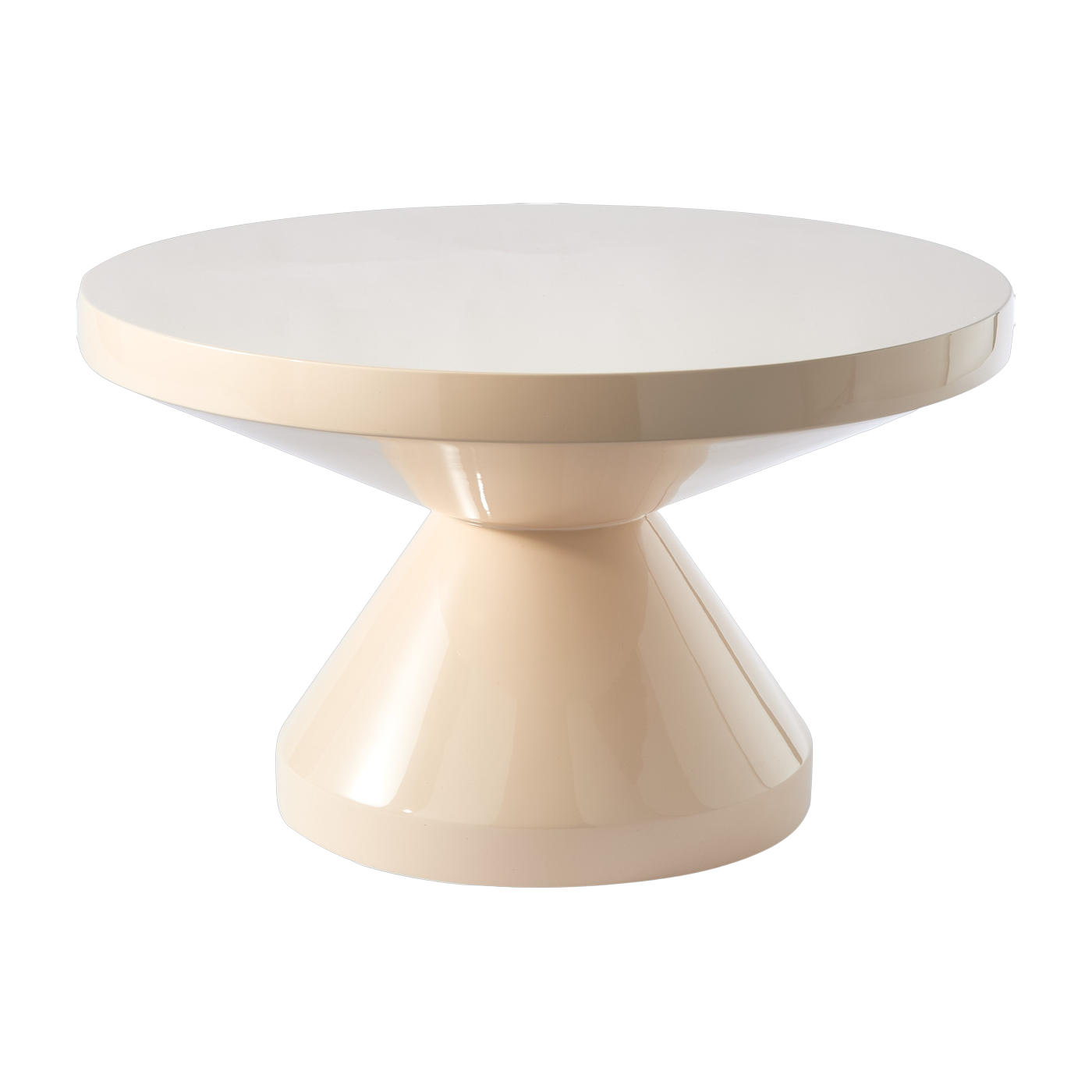 Tavolino laccato beige 60 cm Zig Zag - Pols Potten