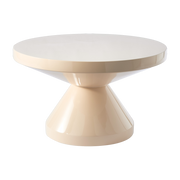 Table basse beige laqué 60 cm Zig Zag - Pols Potten