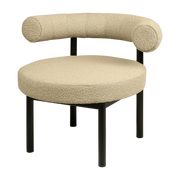 Sillón de haya negro y beige Sosis - Versmissen