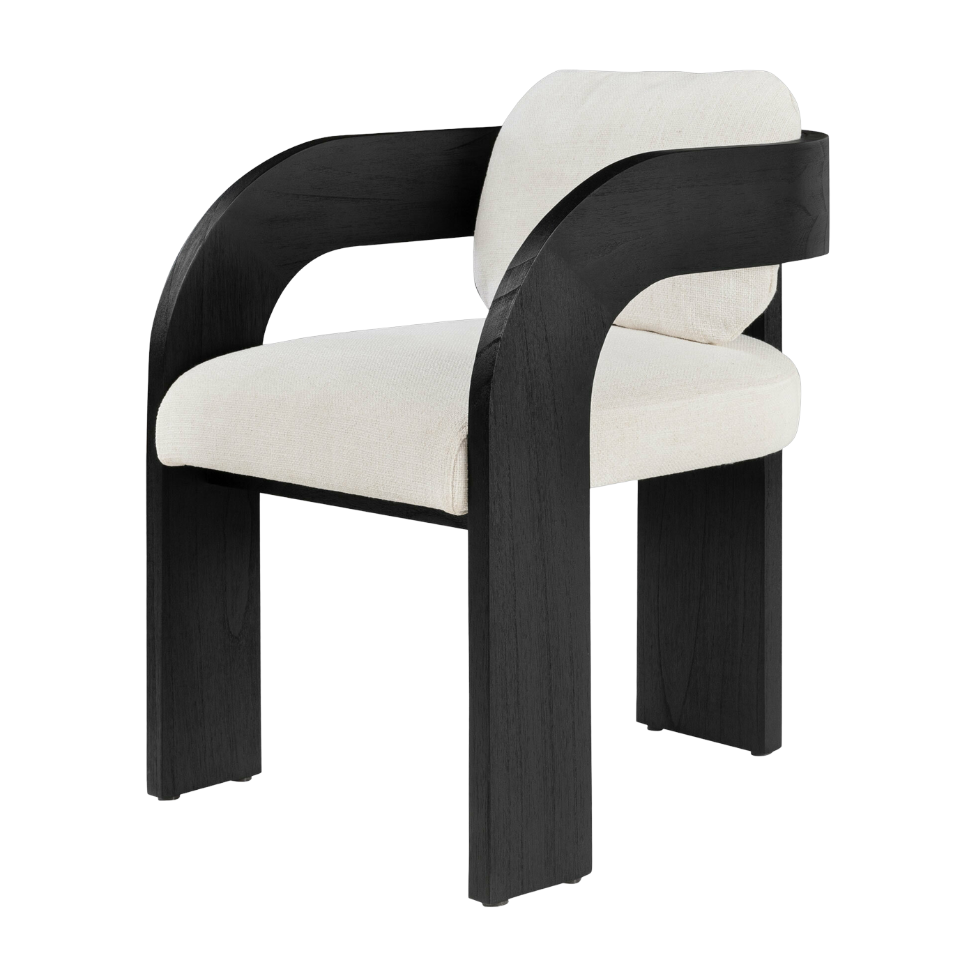 Maravi black wooden dining chair - Versmissen