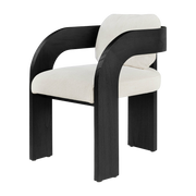 Silla de comedor de madera negra Maravi - Versmissen