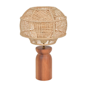 Lampe en bois et raphia naturel 43 cm Odyssée - Market set