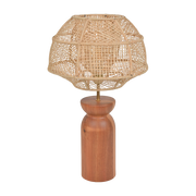 Lampe en bois et raphia naturel 63 cm Odyssée - Market set