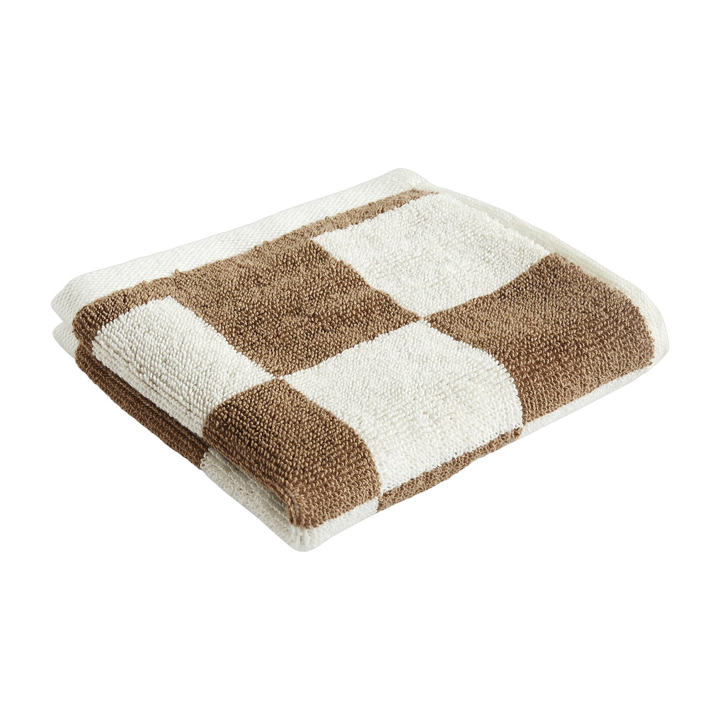 Check cappuccino hand towel - HAY
