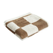 Toalla a cuadros cappuccino y blanco 30 x 30 cm Check - HAY