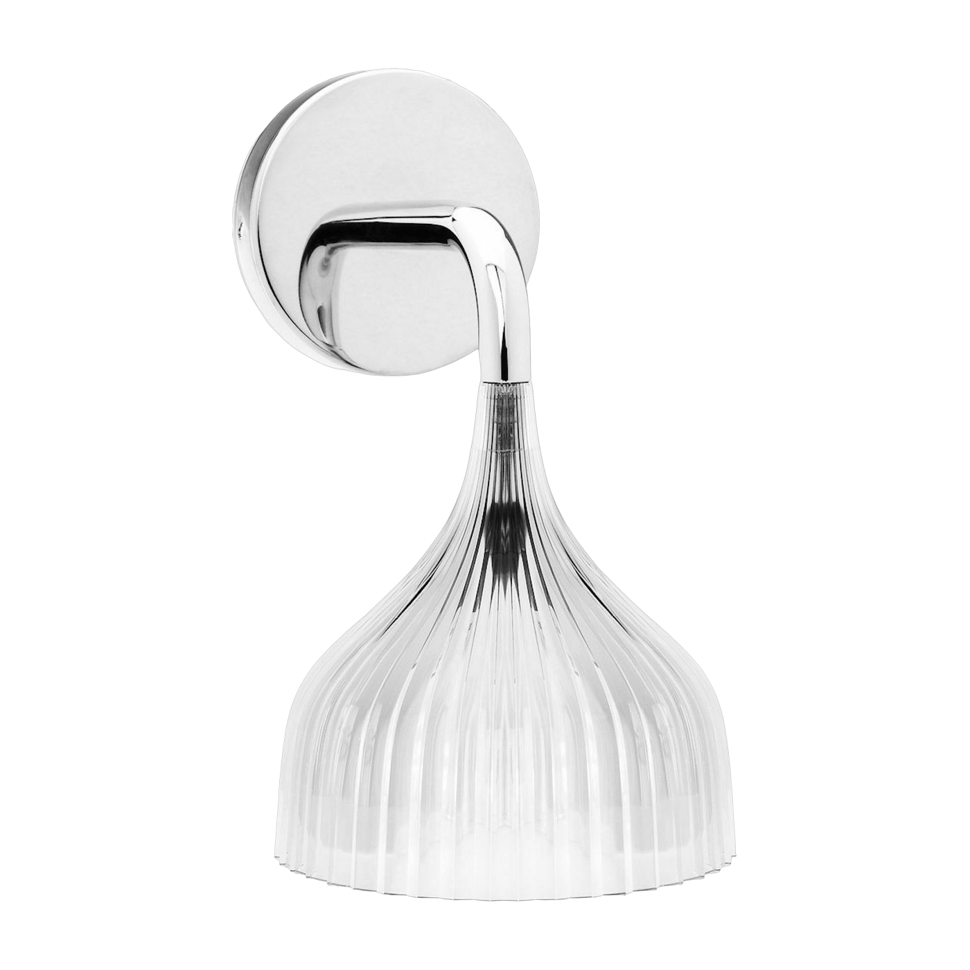 13, 5 cm E' lampada da parete - cristallo Kartell