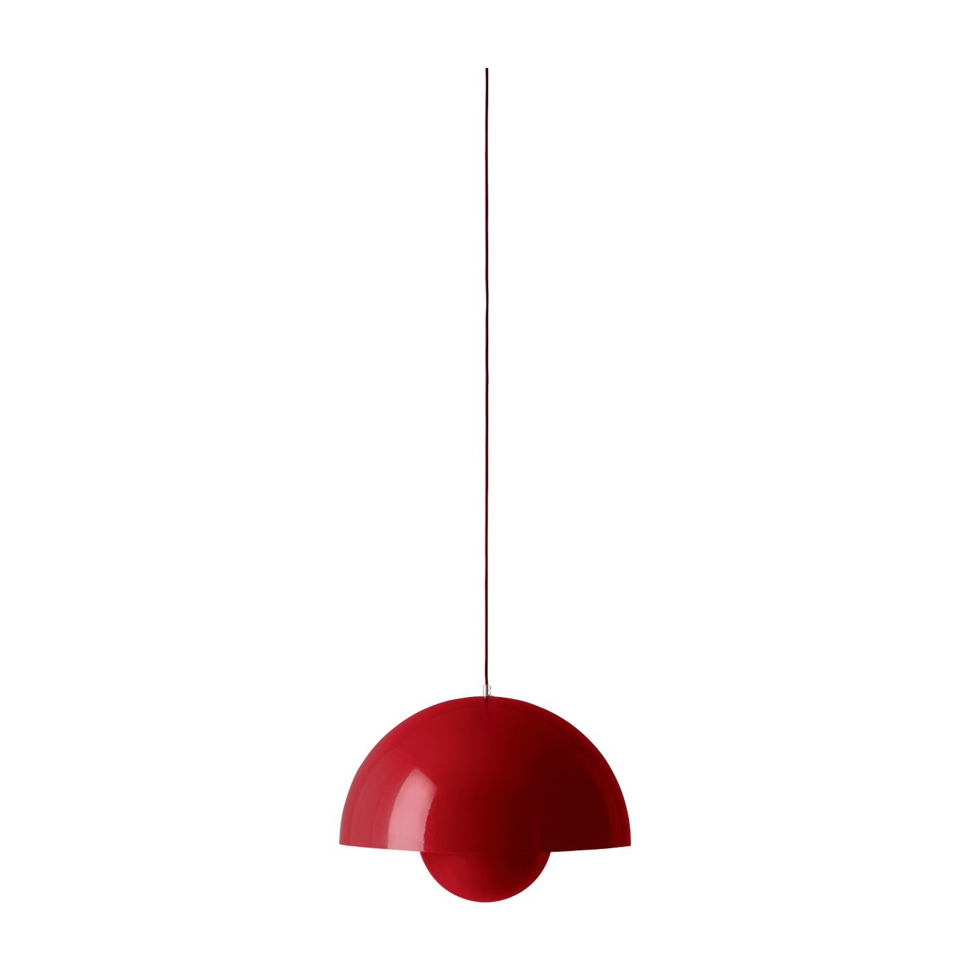 Lampada a sospensione rosso vermiglio Flowerpot VP2 - &tradition