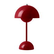 Lampe à poser sans fil vermilion red Flowerpot VP9 - &tradition
