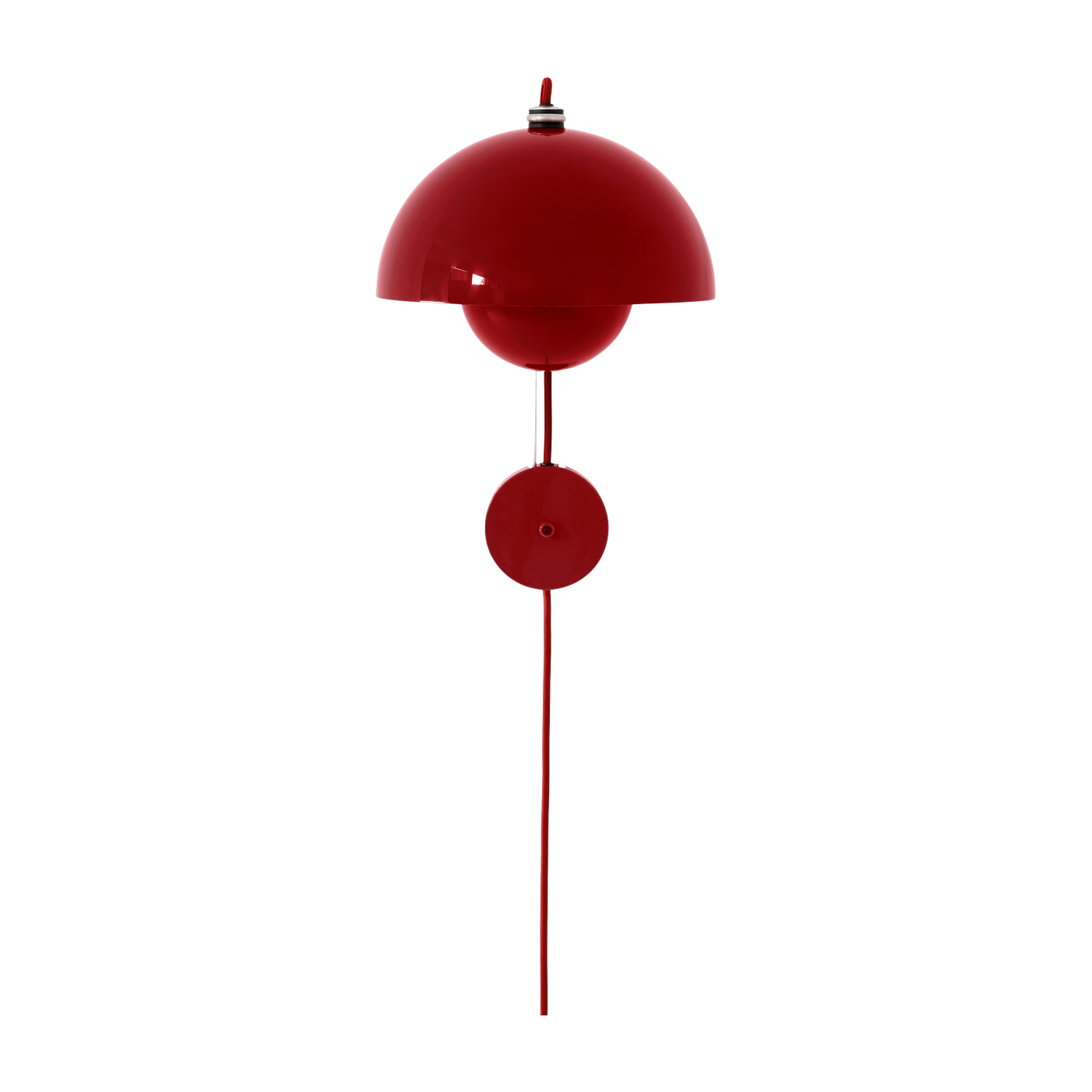 Wall lamp with vermilion red socket Flowerpot VP8 - &tradition