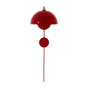 Wall lamp with vermilion red socket Flowerpot VP8 - &tradition