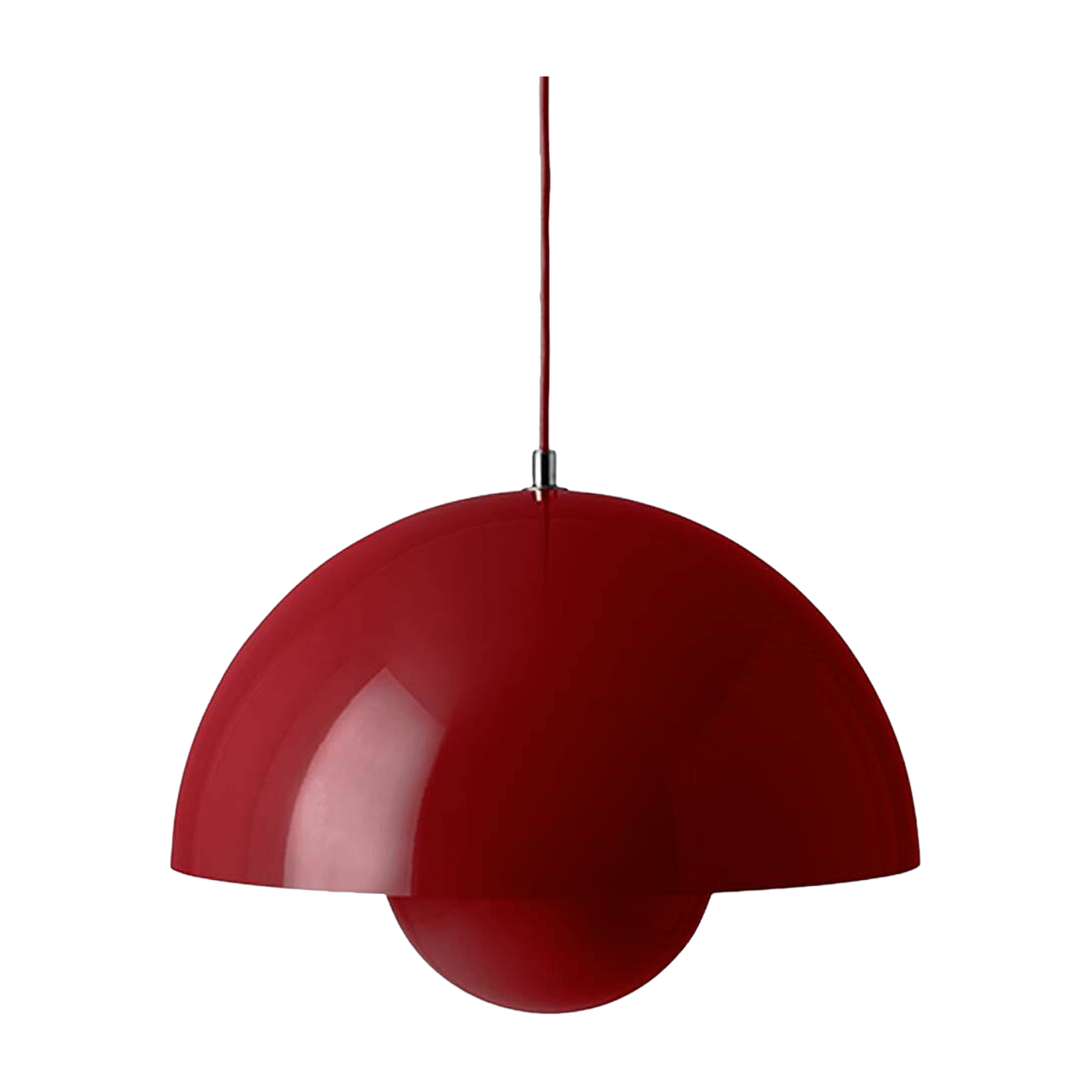 Lampada a sospensione rosso vermiglio Flowerpot VP7 - &tradition