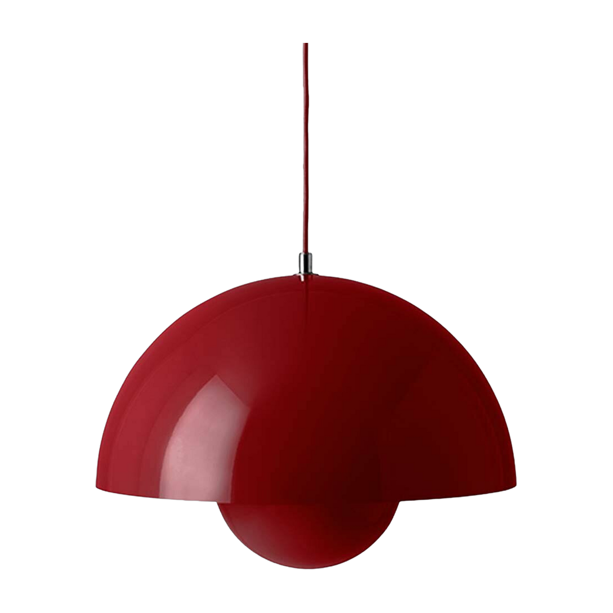 Lampada a sospensione rosso vermiglio Flowerpot VP1 - &tradition