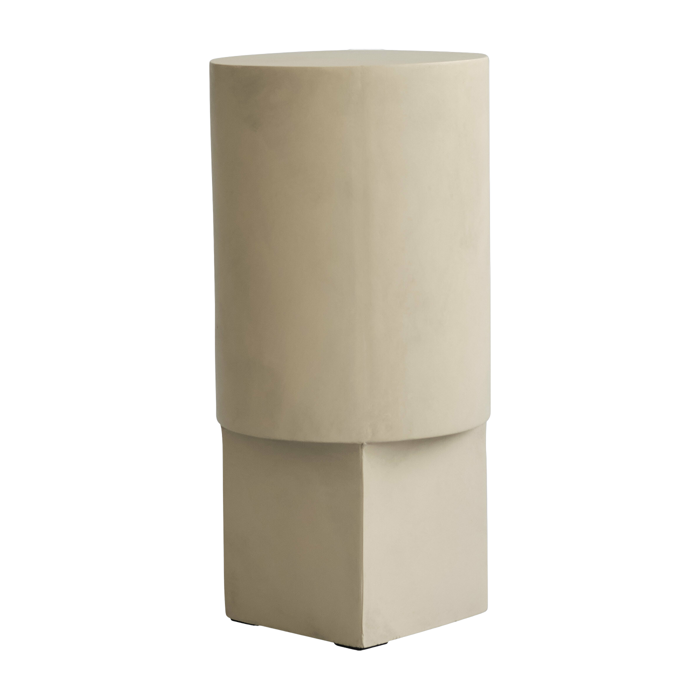 Mesa auxiliar de hormigón beige arena 25 x 25 cm Columna - 101 Copenhagen
