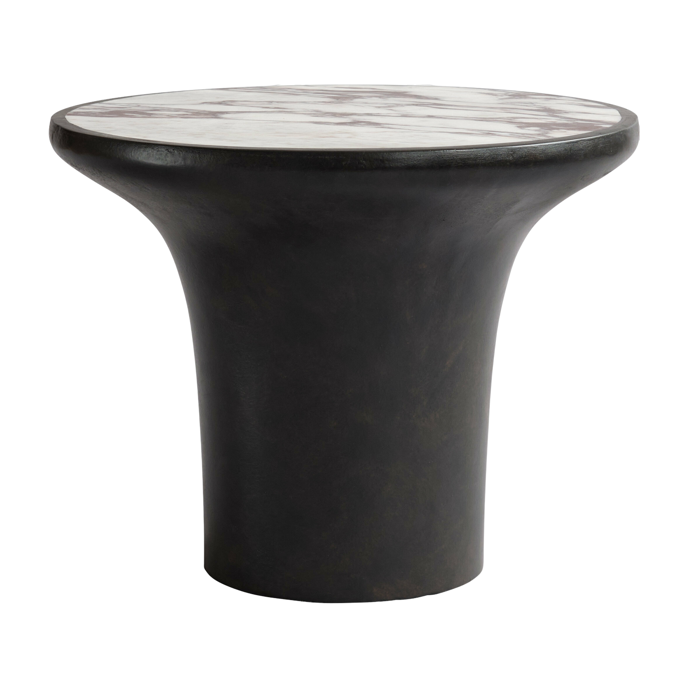 Mesa auxiliar de hormigón y calacatta marbre 45 x 45 cm Trompeta - 101 Copenhagen