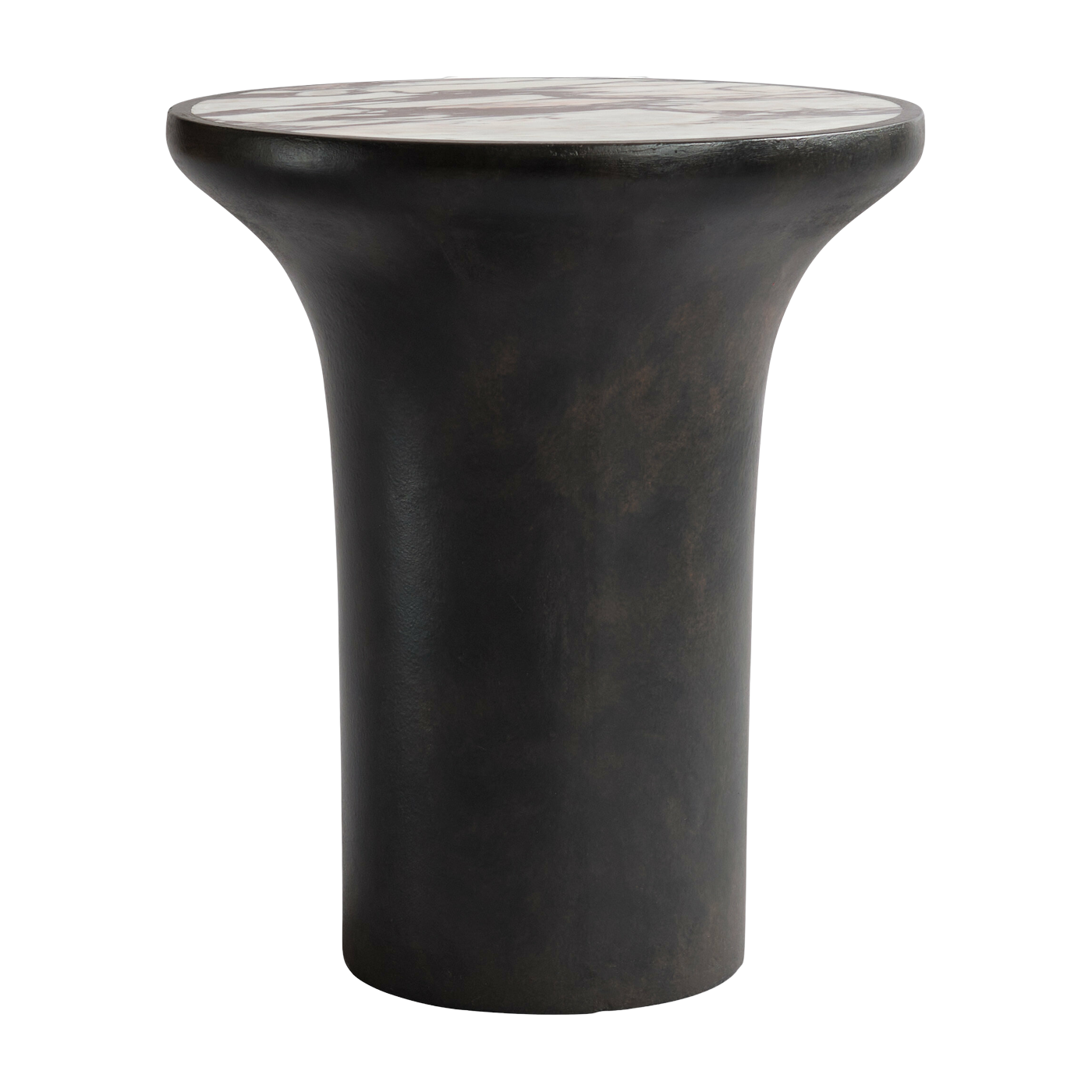 Mesa auxiliar de hormigón y calacatta marbre 35 x 35 cm Trompeta - 101 Copenhagen