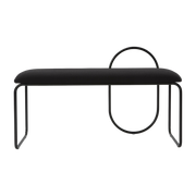 Bench in charcoal grey 110 x 39 cm Angui - AYTM