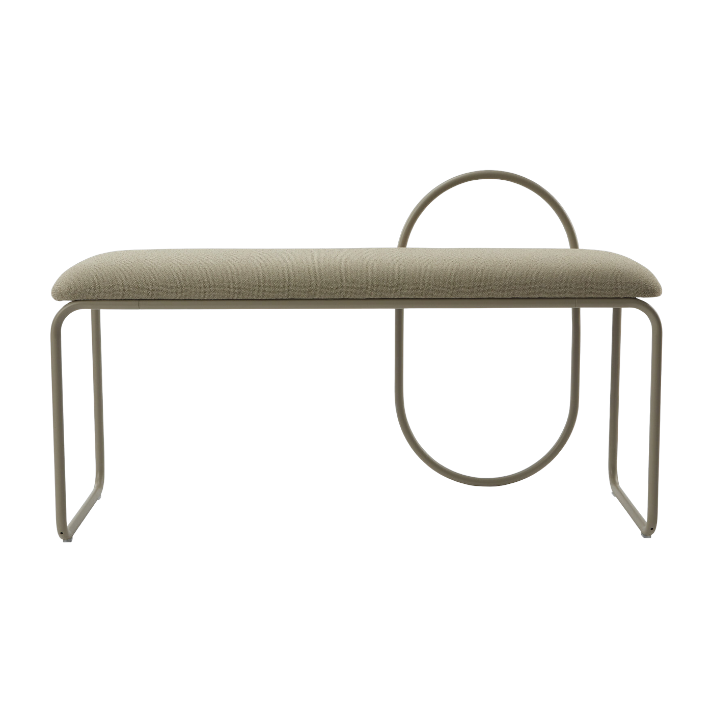 Panchina con fibbia color tortora 110 x 39 cm Angui - AYTM