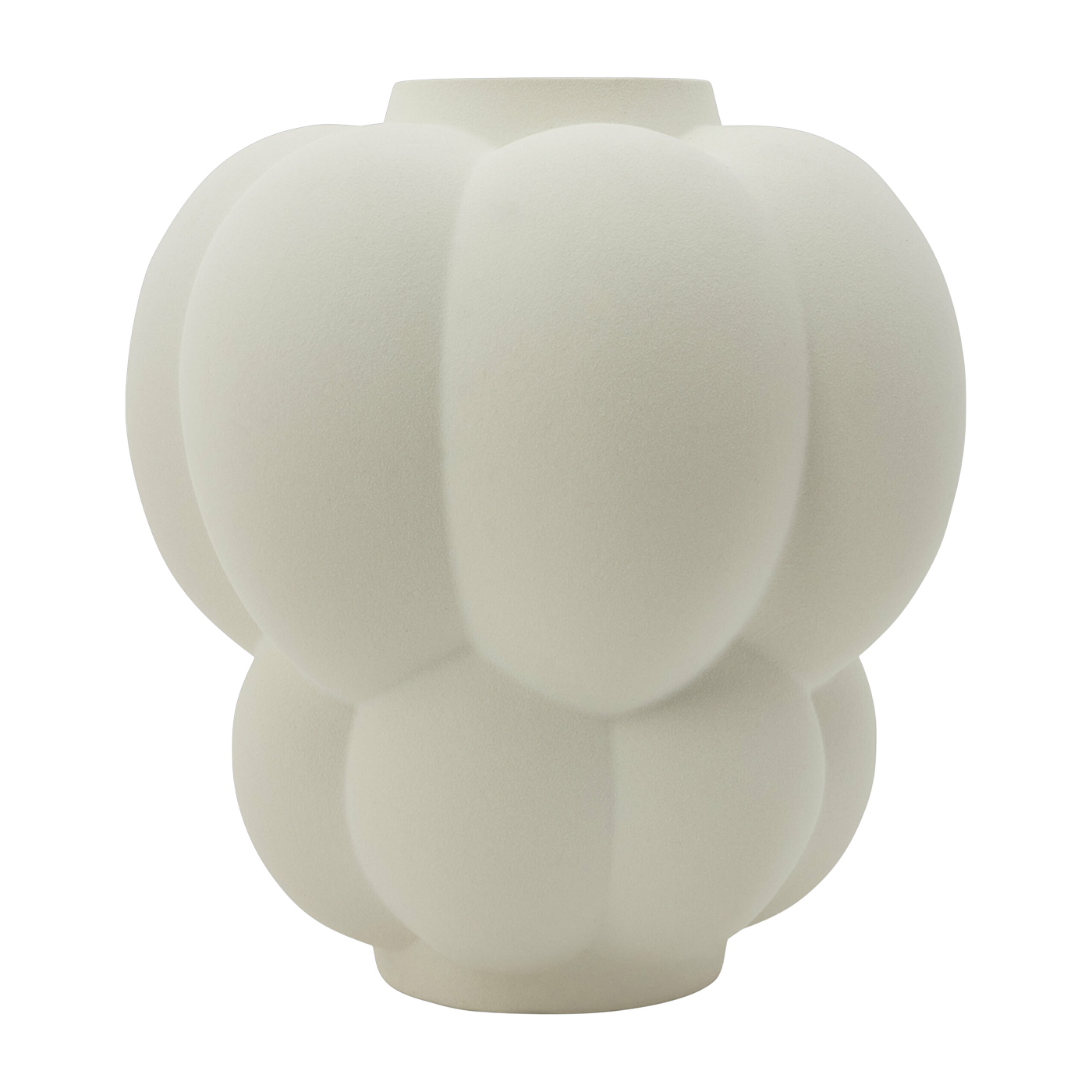 Vase aus cremefarbenem Sandstein 35 x 32 cm Uva L -. AYTM