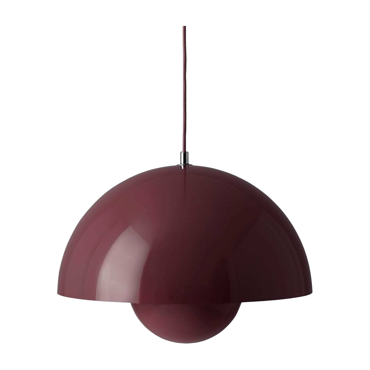 Lampada a sospensione in prugna scura Flowerpot VP7 - &tradition