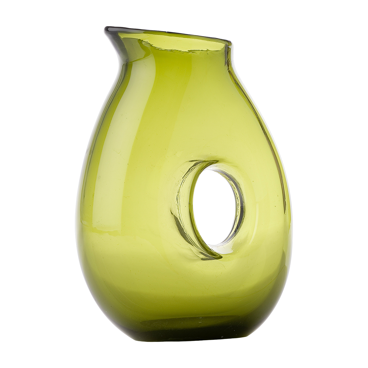 Glaskrug olivgrün 22 cm - -. Pols Potten