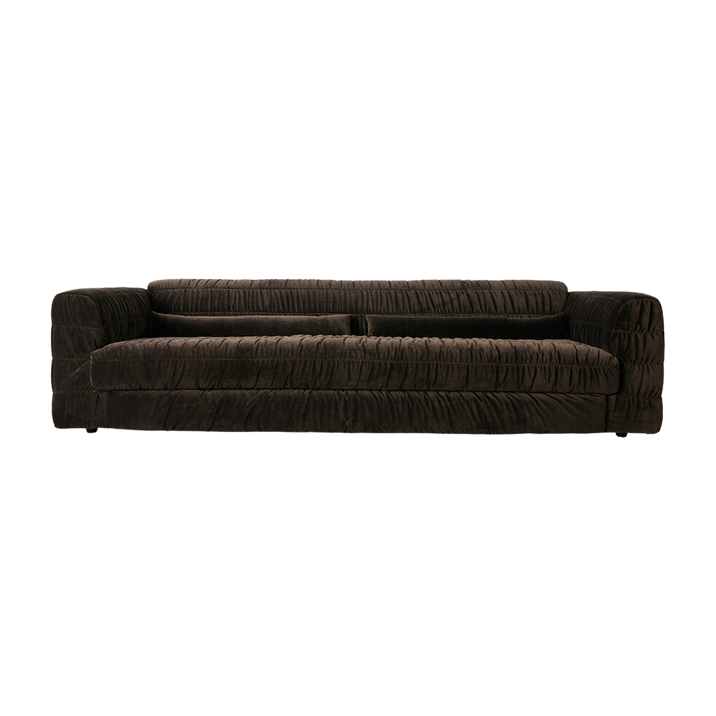 Sofá en terciopelo royal velvet espresso 274 cm Club Couch - HKliving