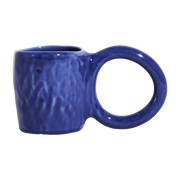 Blue earthenware mug 9 cm Donut - Petite Friture