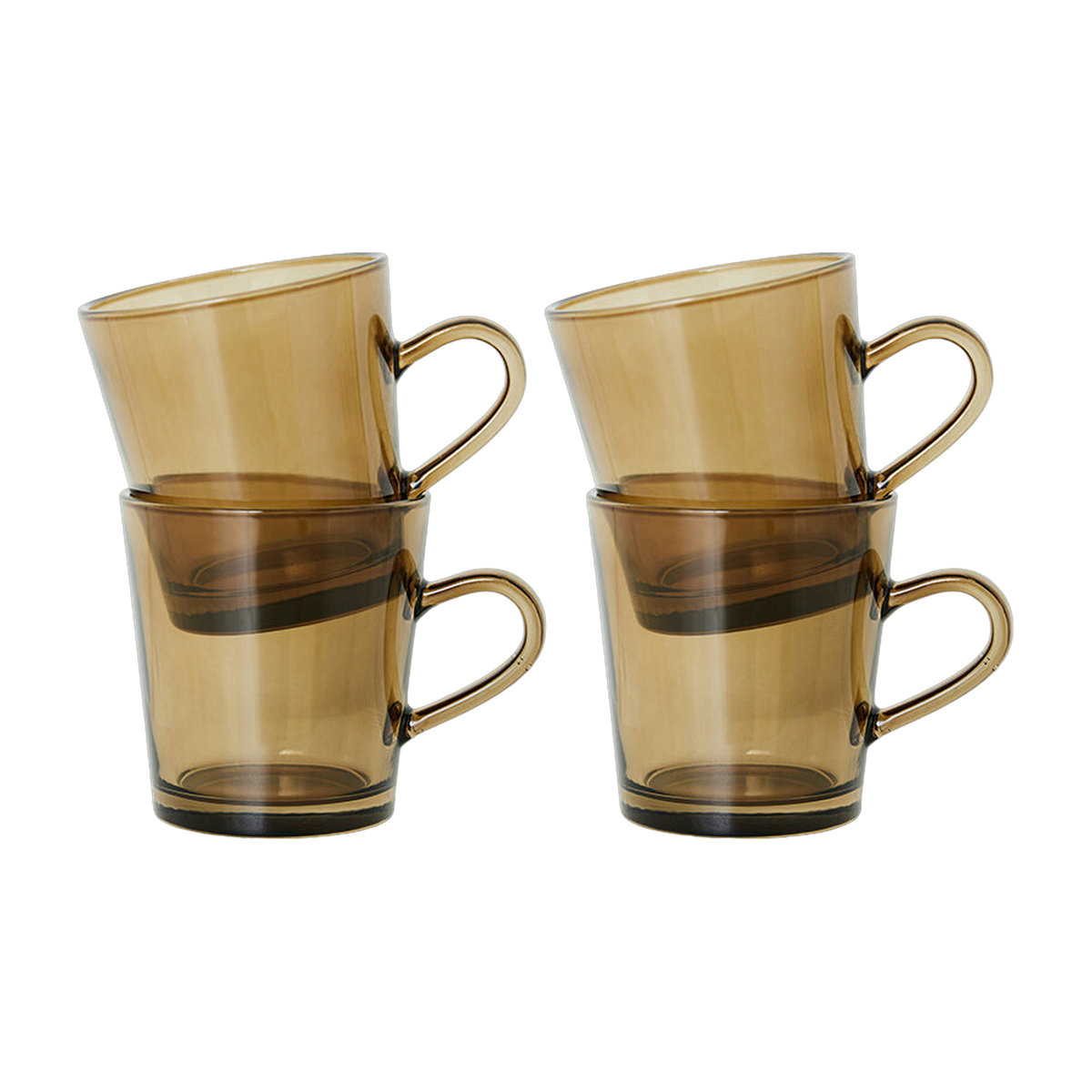 Coffee Cups Mud Brown (Set Of 4) - HKLIVING