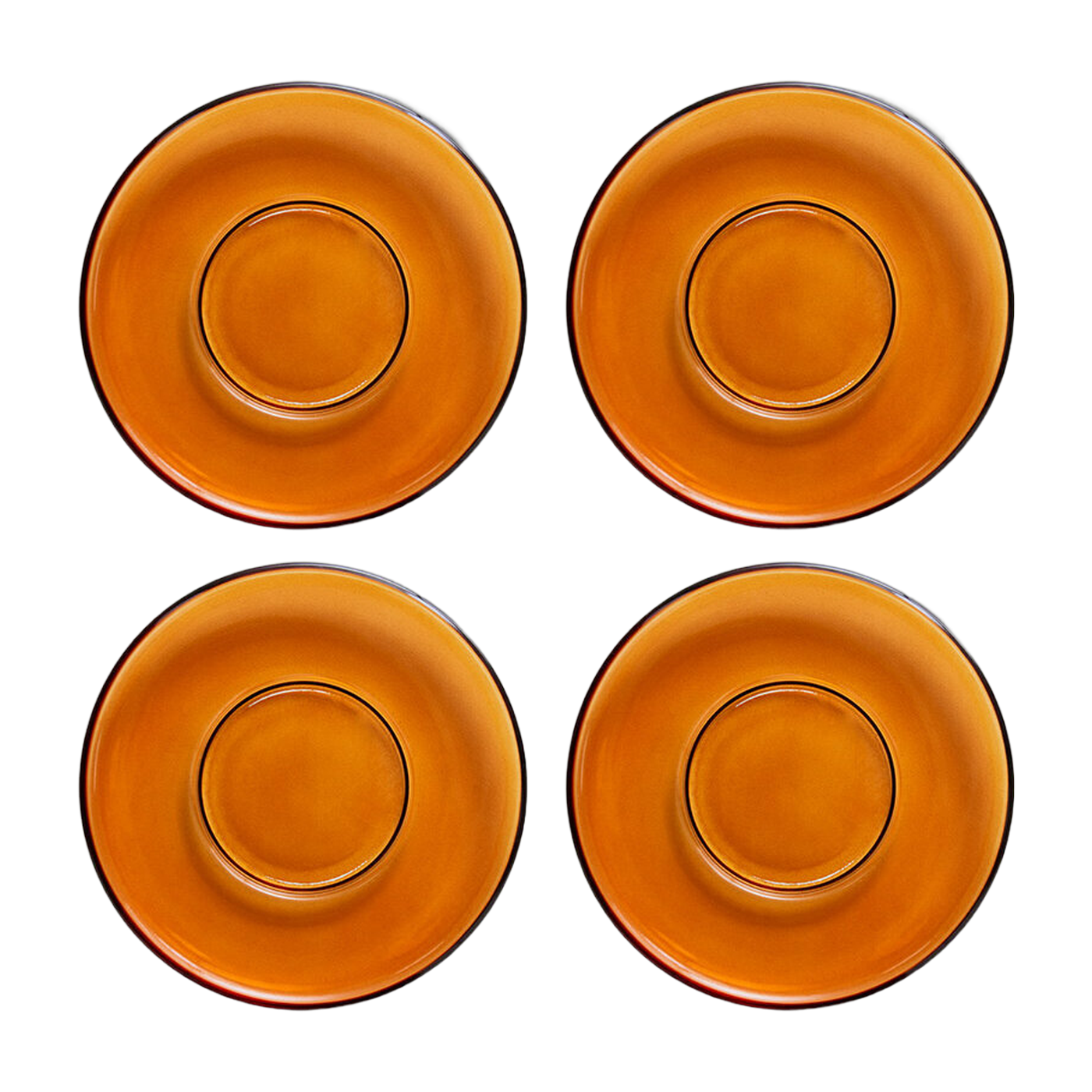 Platillos Amber Marrón (Juego De 4) - HKliving