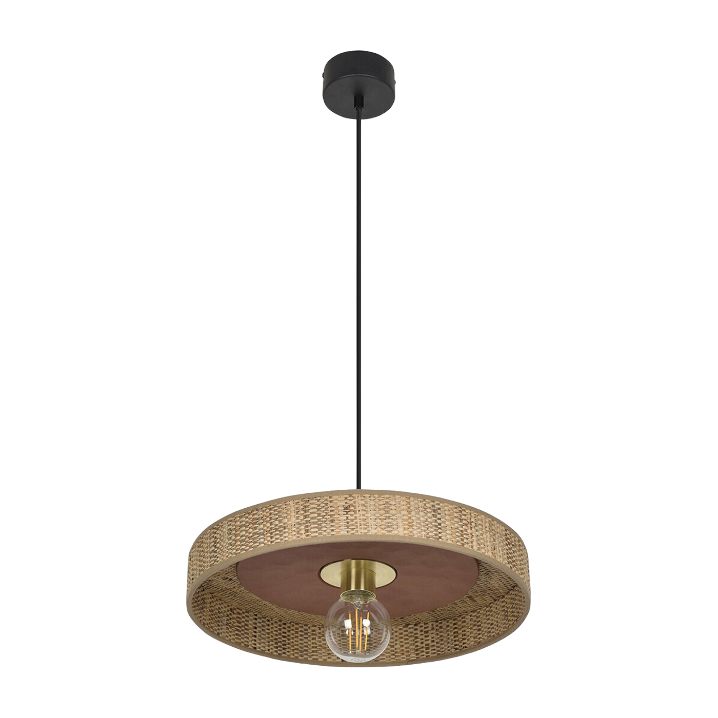 Lámpara colgante en fibras naturales de bana terracotta 40 cm Portinatx - Market Set