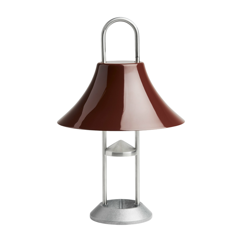 مصباح محمول من الفولاذ المصقول الأحمر 19 × 30 سم Mousqueton - HAY