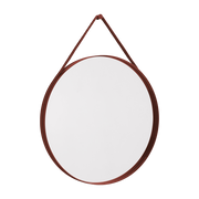 Specchio rotondo in acciaio rosso 70 cm Strap - Hay
