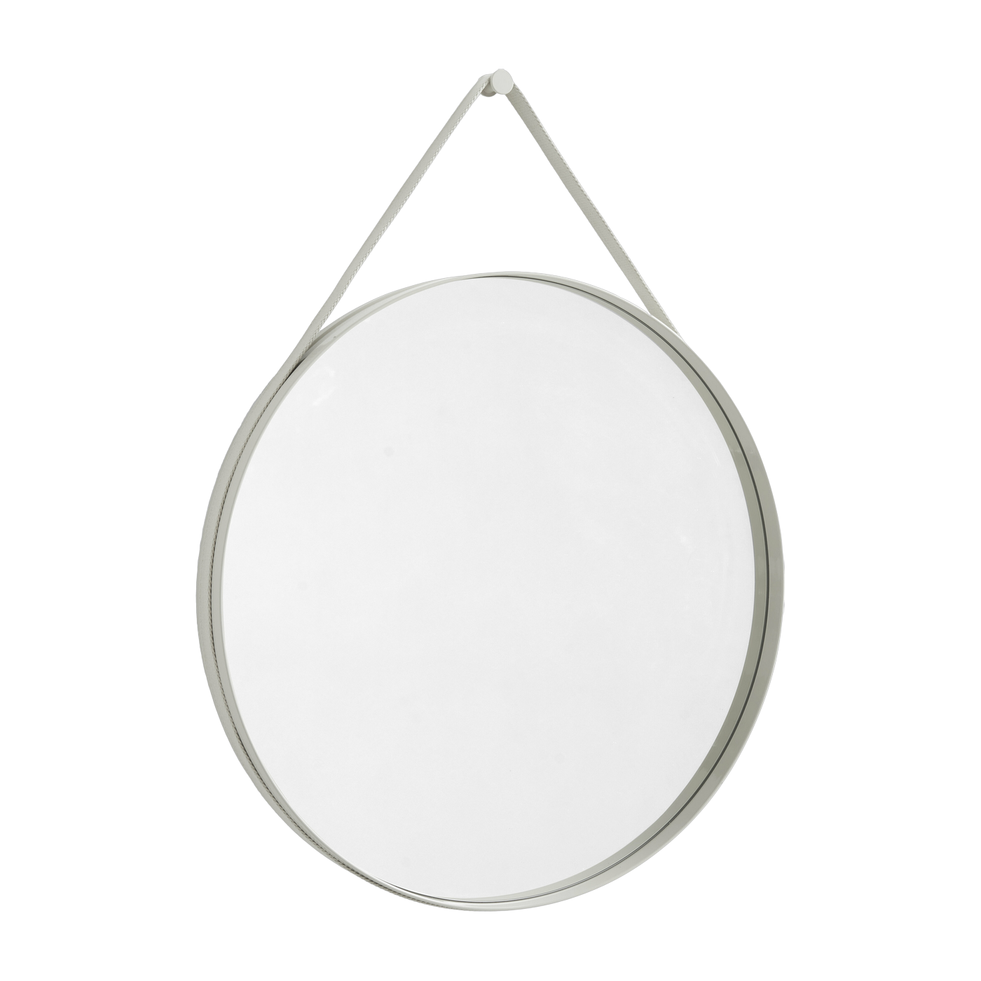 Espejo redondo de acero gris clair 70 cm Strap - Hay