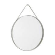 Round steel mirror gris clair 70 cm Strap - Hay