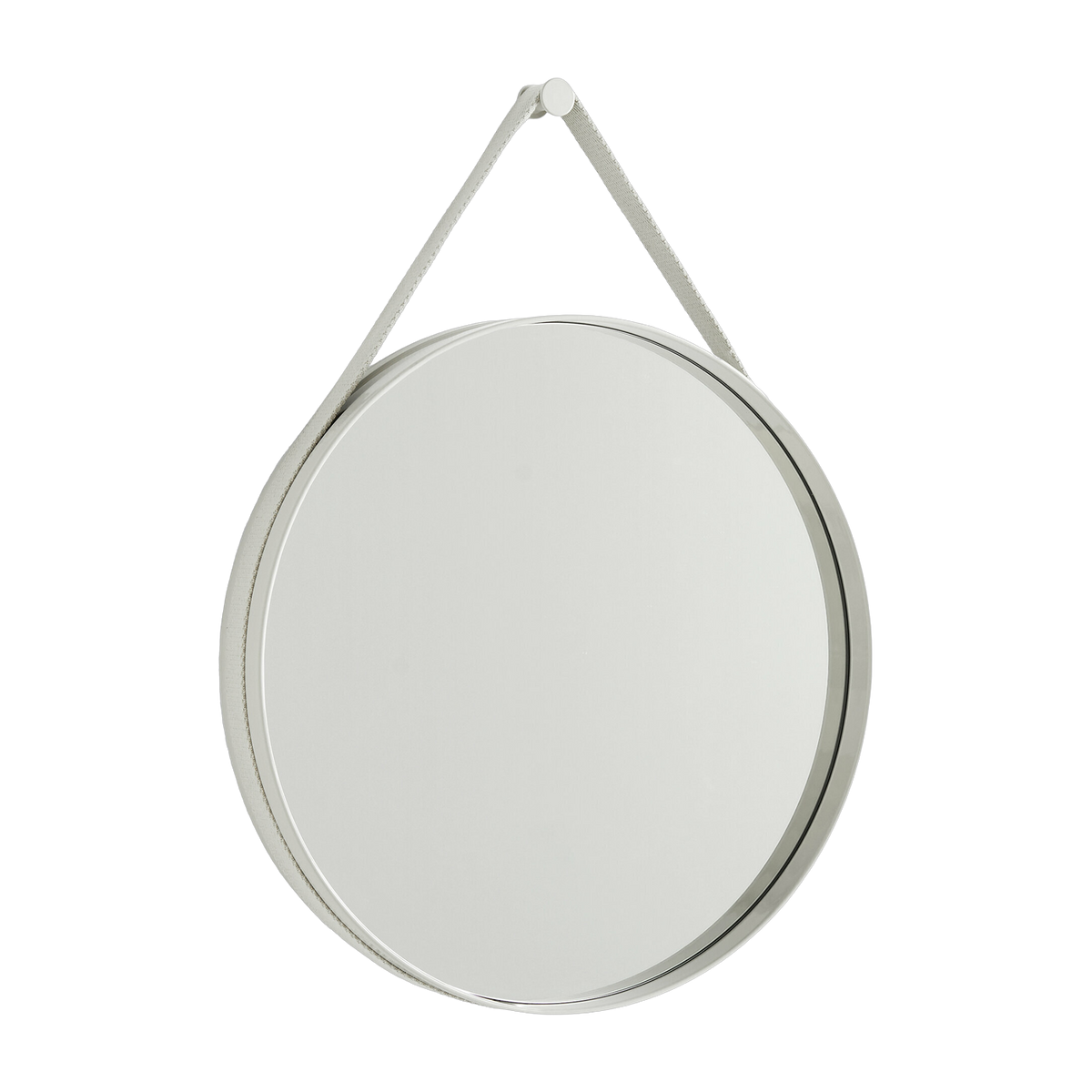 Round steel mirror gris clair 50 cm Strap - Hay