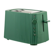 Toaster mit 2 Schlitzen aus grünem Kunstharz Plissiert - -. Alessi