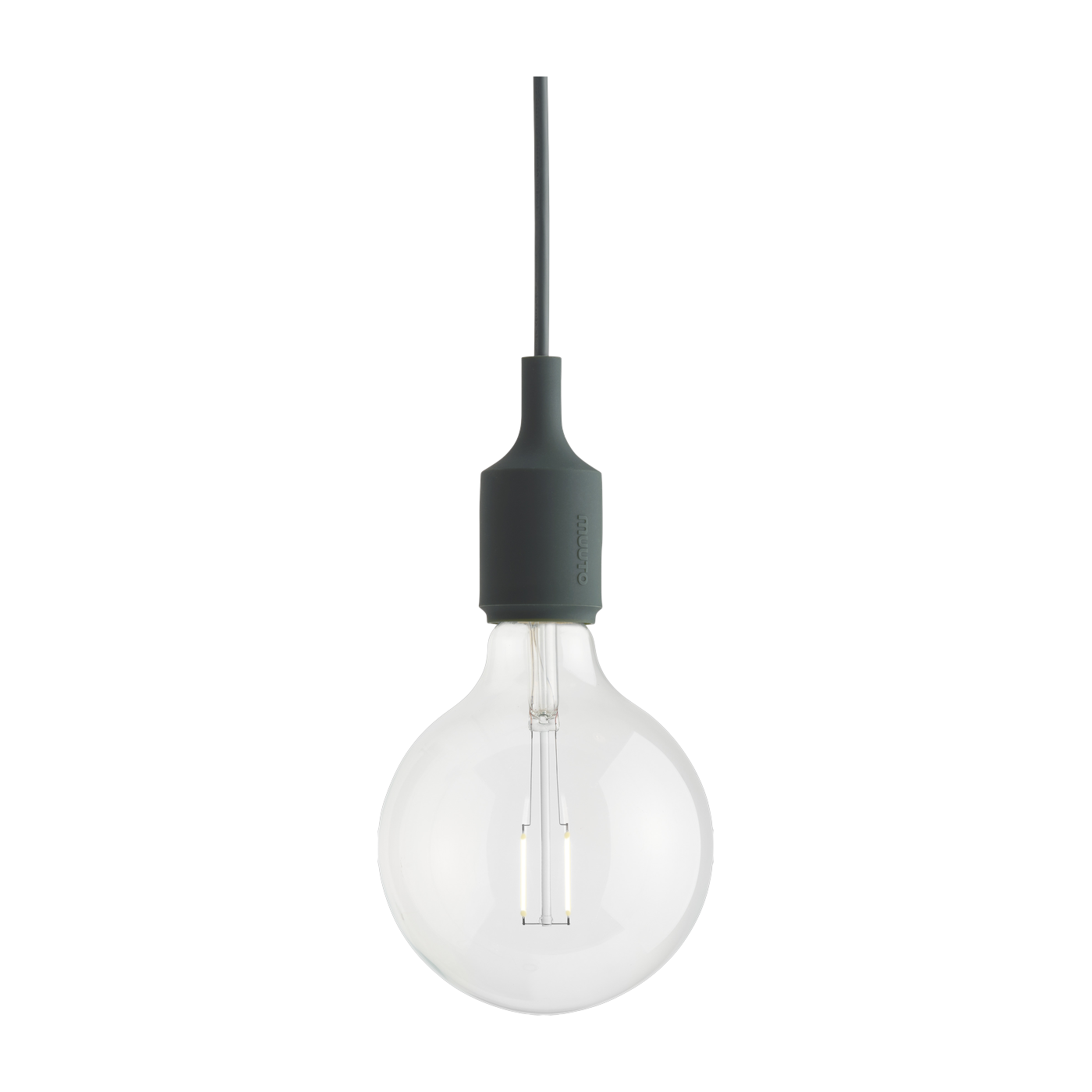 Lampada a sospensione in gomma verde scuro 12 x 23 cm E27 - Muuto