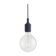 Midnight blue rubber pendant 12 x 23 cm E27 - Muuto