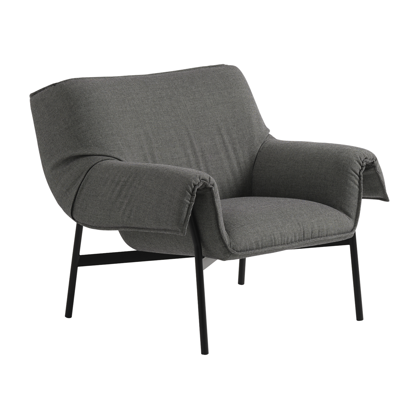 Schwarzer Stahlstuhl 91 x 81 cm Wrap -. Muuto