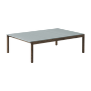 Couchtisch aus glattem, blassblauem Sandstein und dunkler Eiche 120 x 35 cm Couple - -. Muuto