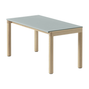 Mesa de centro de gres azul pálido y roble natural 40 x 40 cm Couple - Muuto