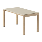 Mesa de centro en arenisca beige y roble natural 40 x 40 cm Couple - Muuto