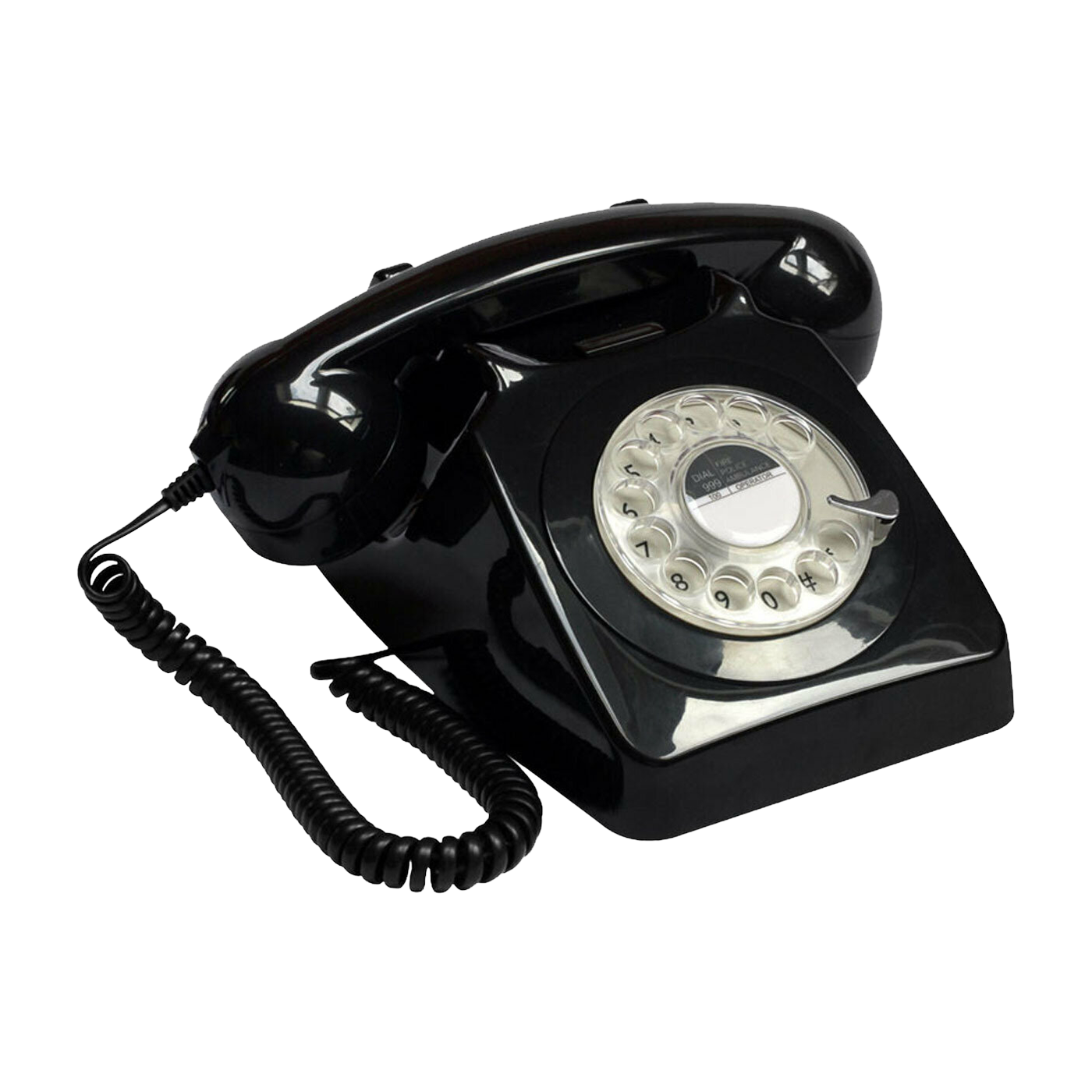 746 Rotary - telefono fisso nero retrò GPO Retro