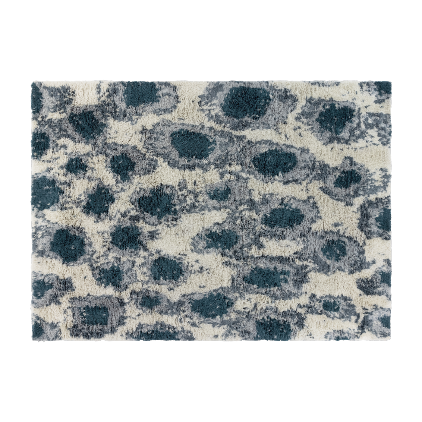 Teal off-white wool rug 350 x 250 cm Monster - Hem